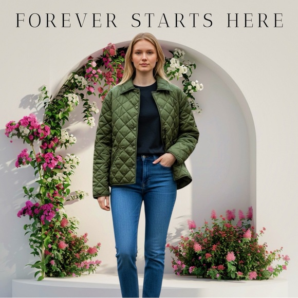 Vintage Y2K Women's Quilted Olive Puffer Jacket new with tags - Picture 6 of 12